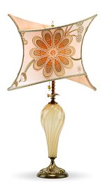 Megan - Carmel Glass<br> Kinzig Design Table Lamp